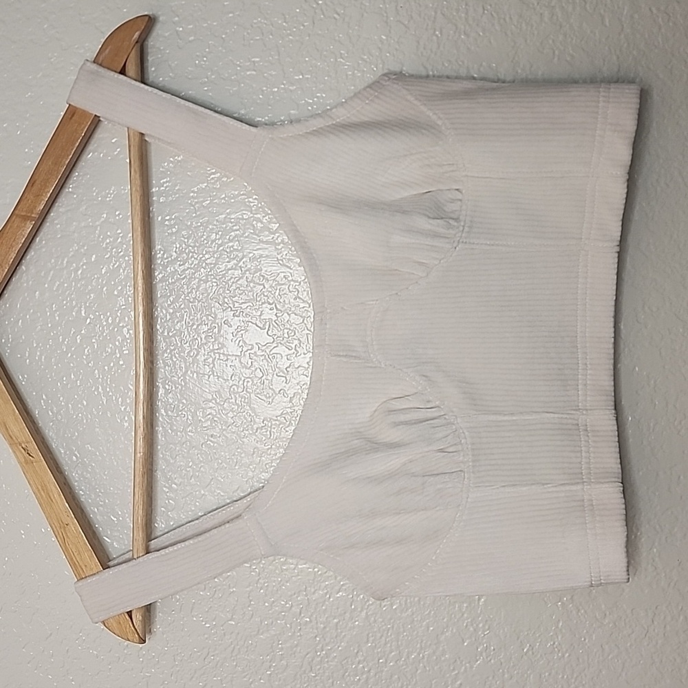 American Eagle Cropped Corduroy Corset Top